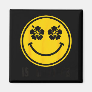 Hibiscus flower smile island beach summer hawaii magnet