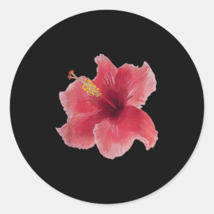 Hibiscus Flower, Tee Coquette 90s Vintage Funny Gi Classic Round Sticker