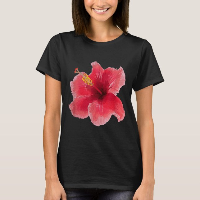 Hibiscus Flower, Tee Coquette 90s Vintage Gift Wom (Front)