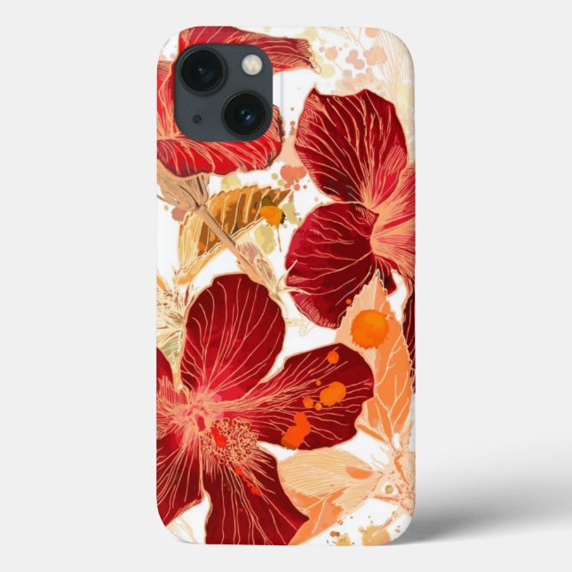 Hibiscus flower - watercolor paint 2 Case-Mate iPhone case (Back)