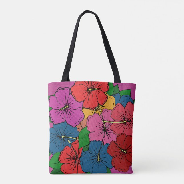 Hibiscus Flowers #5 Tote Bag (Back)