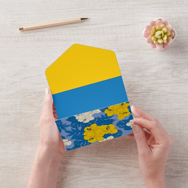 Hibiscus flowers and leaves all in one invitation (Video)