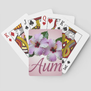 Hibiscus Flowers Aum Playing Cards