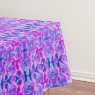 Hibiscus Flowers Bouquet Pattern Tinted Tablecloth