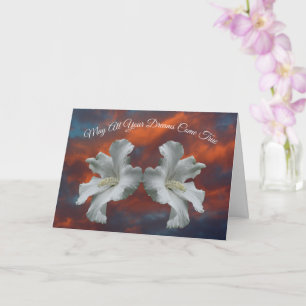 Hibiscus Flowers Dreams Come True Inspirational Card