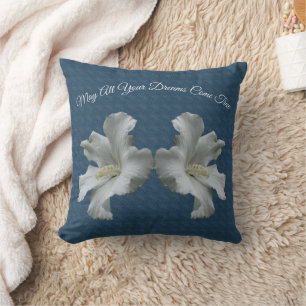 Hibiscus Flowers Dreams Come True Inspirational   Cushion