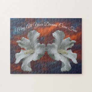 Hibiscus Flowers Dreams Come True Inspirational   Jigsaw Puzzle