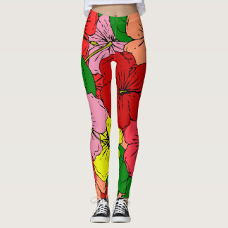 Hibiscus Flowers Leggings