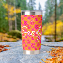 Hibiscus Flowers Orange Personalised Gift