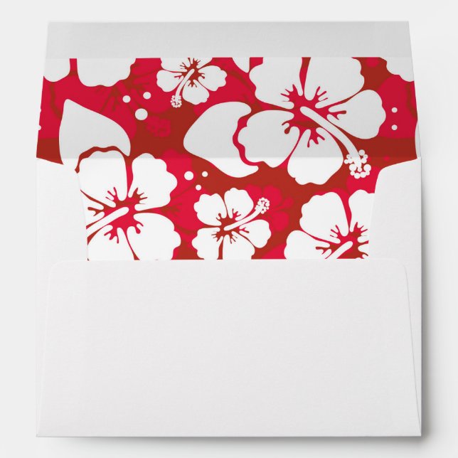 Hibiscus Flowers Pattern Envelopes (Back (Bottom))