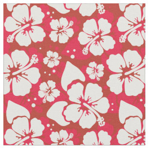 Hibiscus Flowers Pattern Fabric