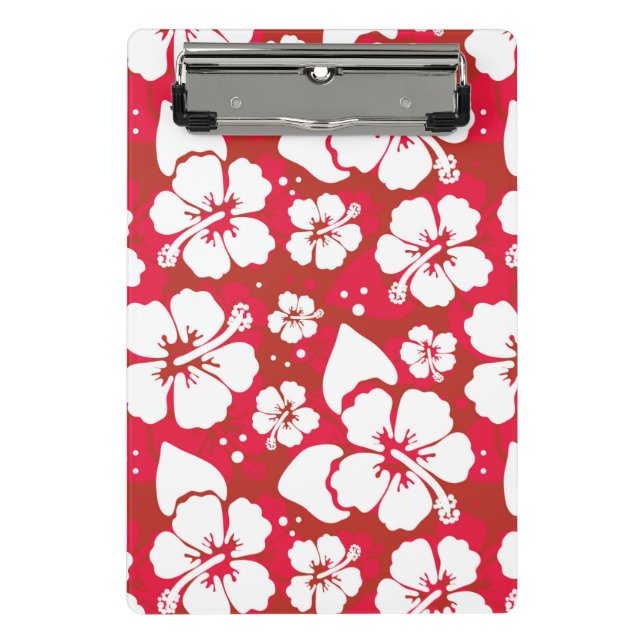 Hibiscus Flowers Pattern Mini Clipboard (Front)
