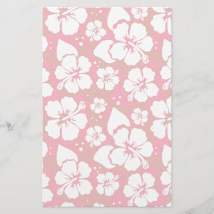 Hibiscus Flowers Pattern Stationery