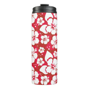 Hibiscus Flowers Pattern Thermal Tumbler