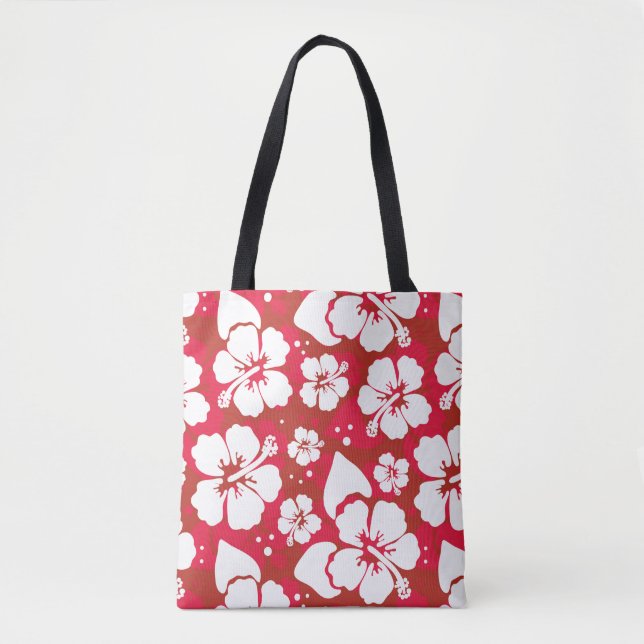 Hibiscus Flowers Pattern Tote Bag (Front)