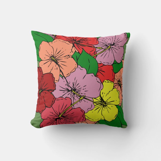 Hibiscus Flowers RPPY Cushion (Front)