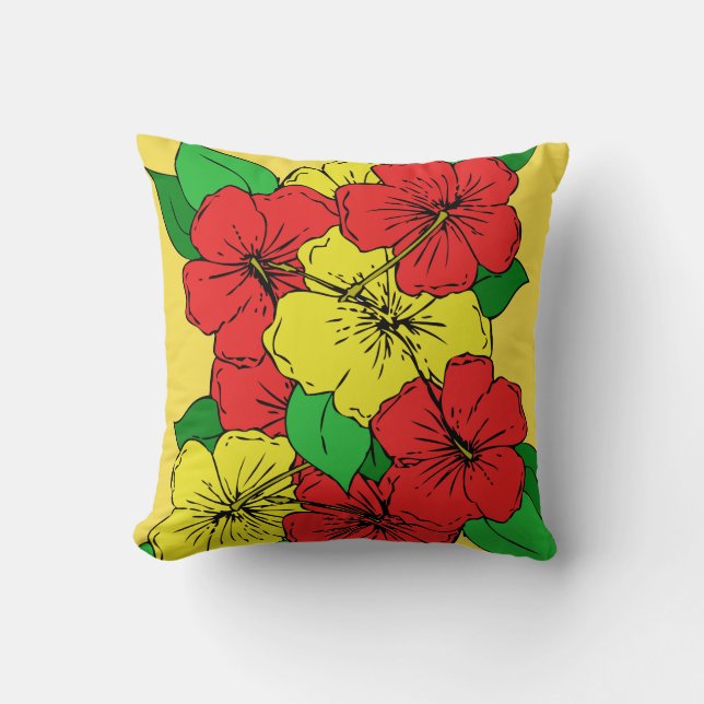 Hibiscus Flowers RY Cushion (Front)