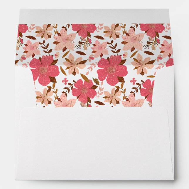 Hibiscus flowers Summer delight custom envelope (Back (Bottom))