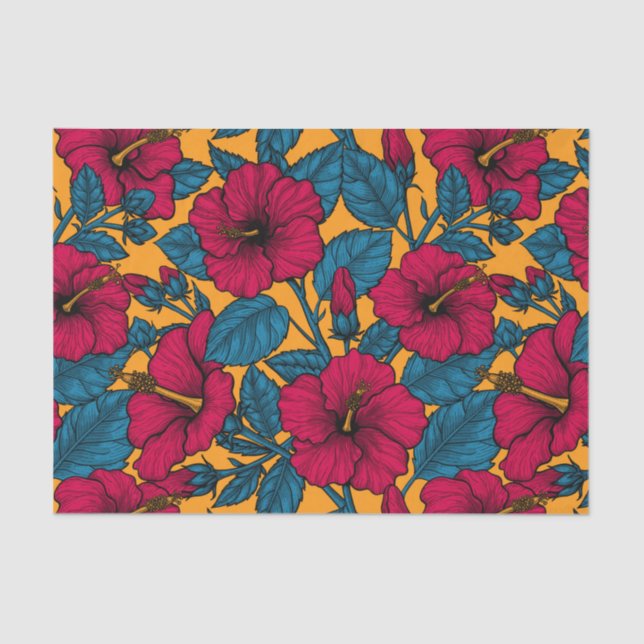 Hibiscus flowers tissue paper (Front)