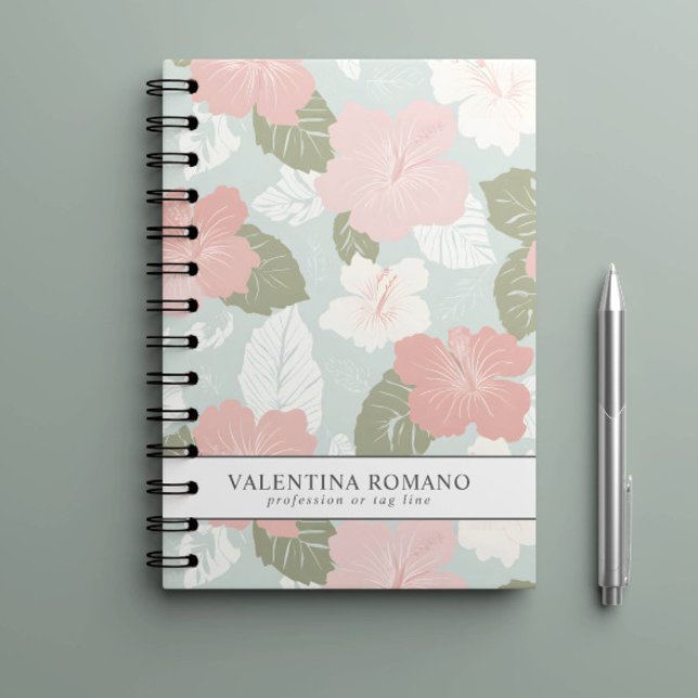 HIBISCUS FLOWERS TROPICAL BOTANICAL PERSONALIZED PLANNER (Creator Uploaded)