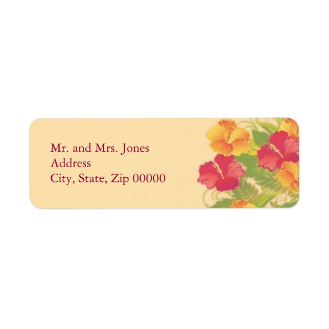 hibiscus garden ~ mailing label return address label (Front)