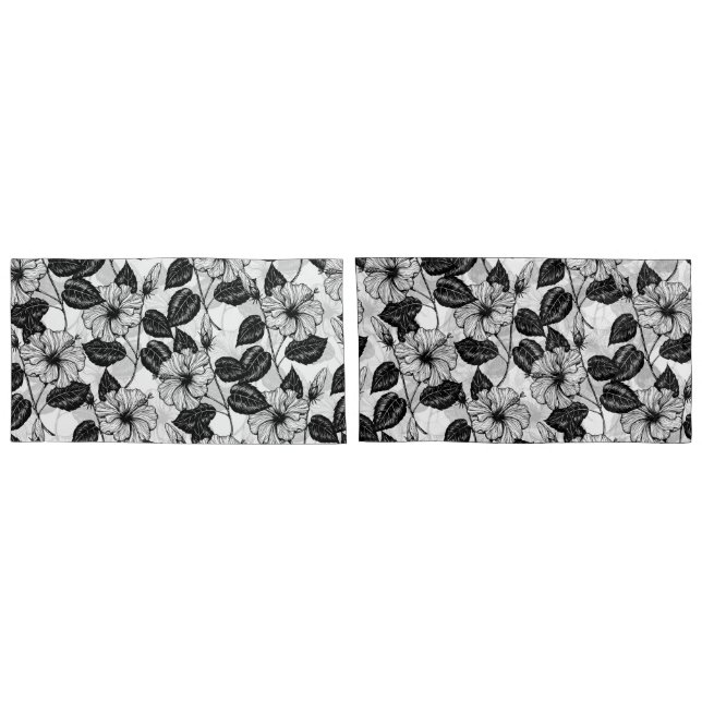 Hibiscus garden pillowcase (Back-Set)