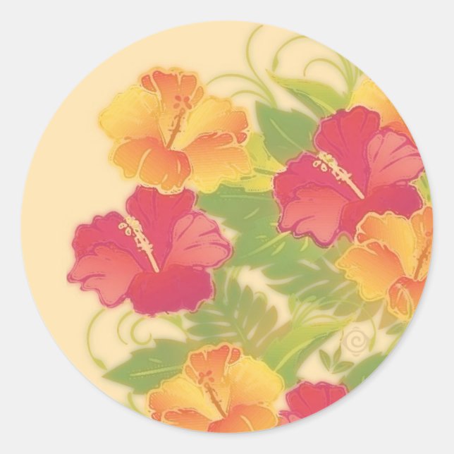 hibiscus garden ~ sticker (Front)