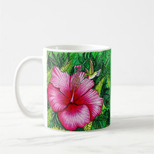 Hibiscus Hummingbird Mug