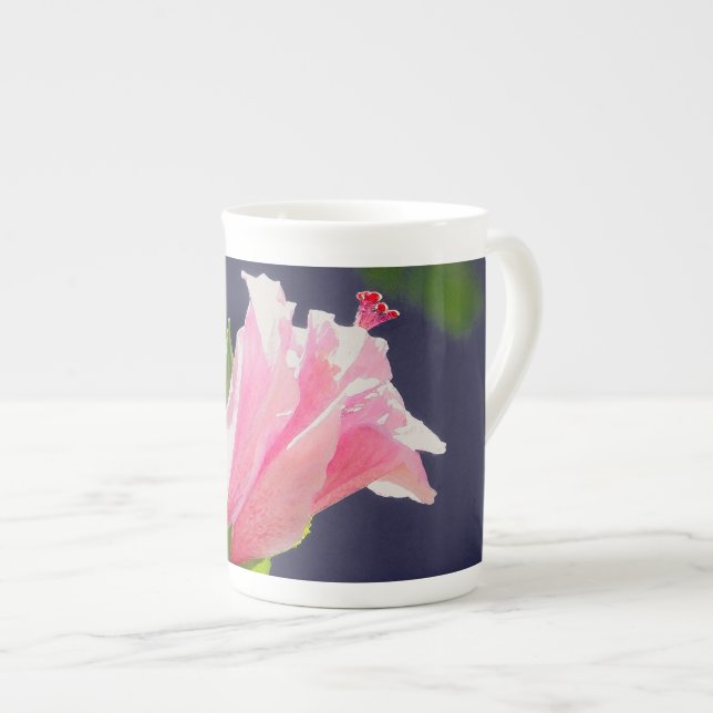Hibiscus in Bright Sunlight Bone China Mug (Front Right)