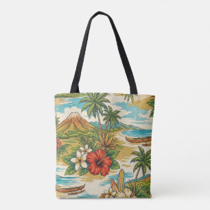Hibiscus Island Hawaiian Scenic -Brights Beach Bag