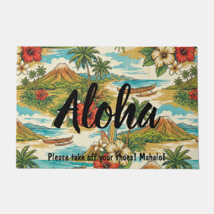 Hibiscus Island Hawaiian Scenic -Brights Doormat