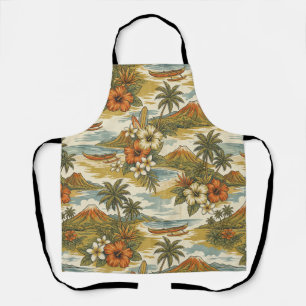 Hibiscus Island Hawaiian Scenic - Dusty Apron