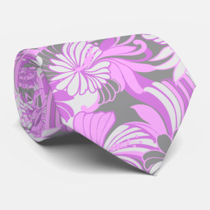 Hibiscus Jungle Floral Hawaiian Two-sided Printed Tie