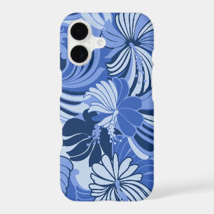 Hibiscus Jungle Hawaiian Tropical Floral Blue