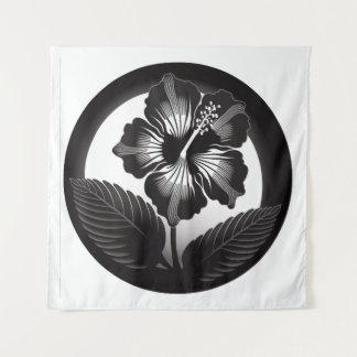 Hibiscus Kamon design Tapestry