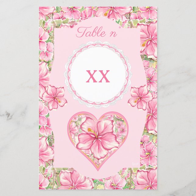 Hibiscus & lace PINK (Back)