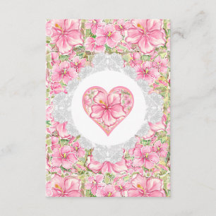 Hibiscus & lace PINK Enclosure Card