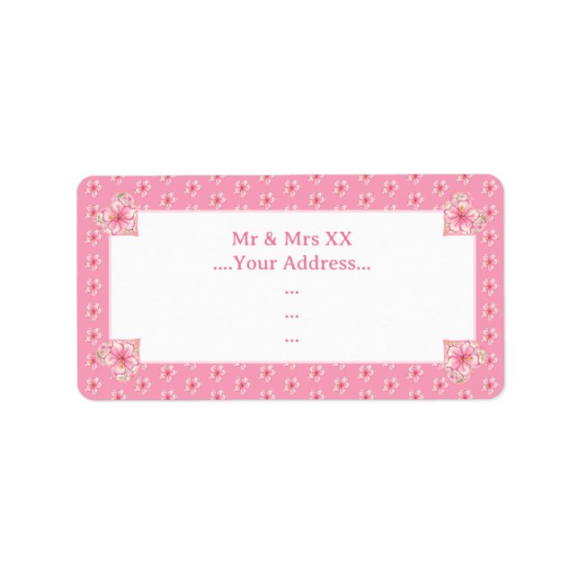 Hibiscus & lace PINK Label (Front)