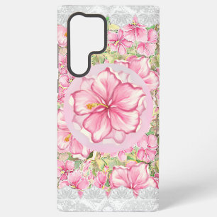 Hibiscus & lace PINK Samsung Galaxy Case