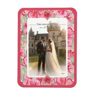 Hibiscus & lace RED Magnet