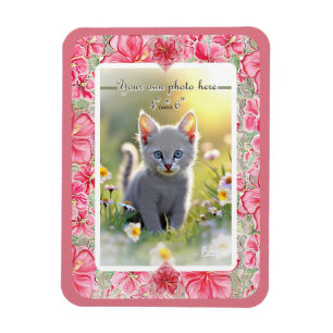 Hibiscus & lace RED Magnet