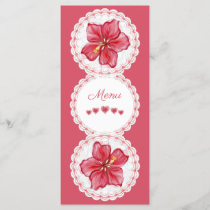 Hibiscus & lace RED Menu
