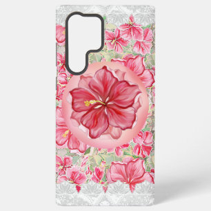 Hibiscus & lace RED Samsung Galaxy Case