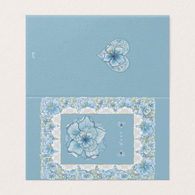 Hibiscus & lace TURQUOISE (Outside Unfolded)