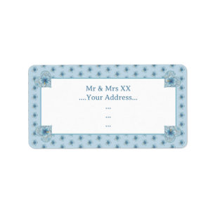 Hibiscus & lace TURQUOISE Label