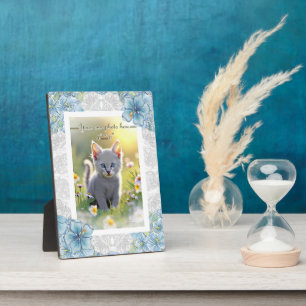 Hibiscus & lace TURQUOISE Plaque