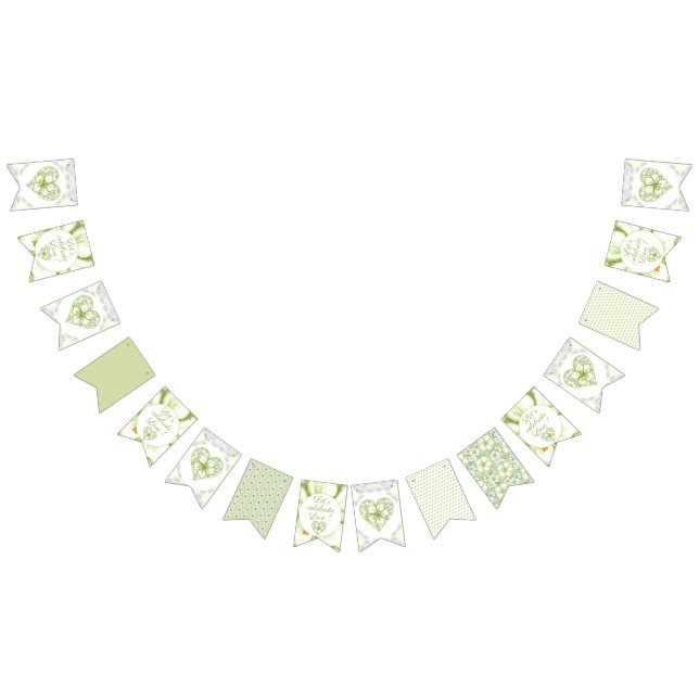 Hibiscus & lace WHITE Bunting (All)