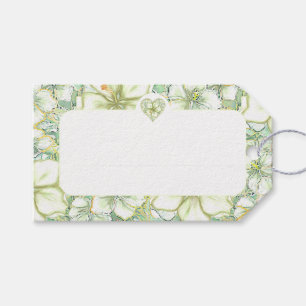 Hibiscus & lace WHITE Gift Tags