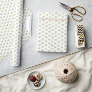 Hibiscus & lace WHITE Wrapping Paper