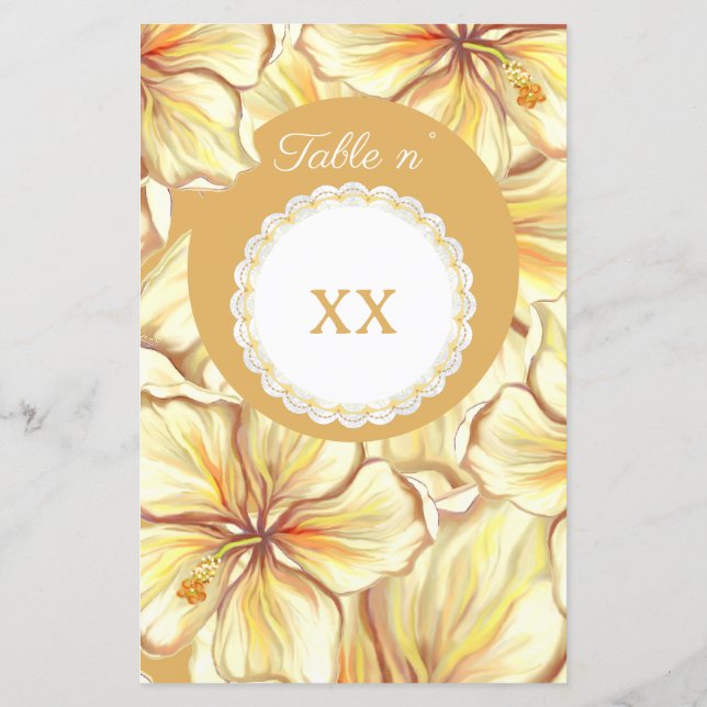 Hibiscus & lace YELLOW (Back)